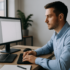 Man infront of computer